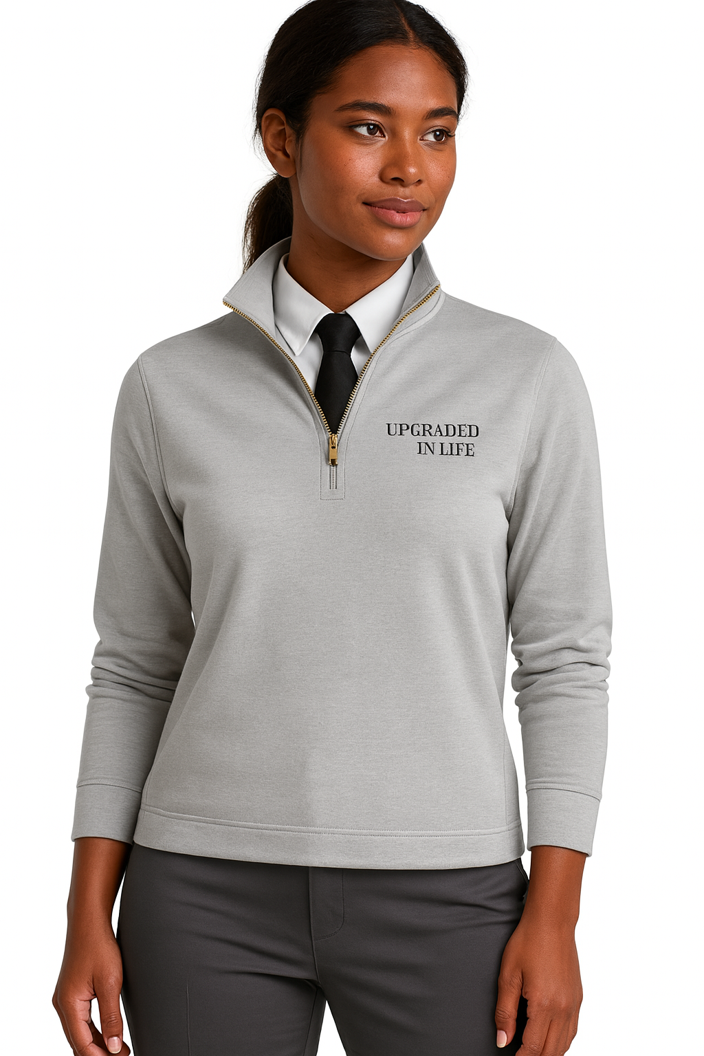 Upgraded in Life Quarter Zipper Pullover