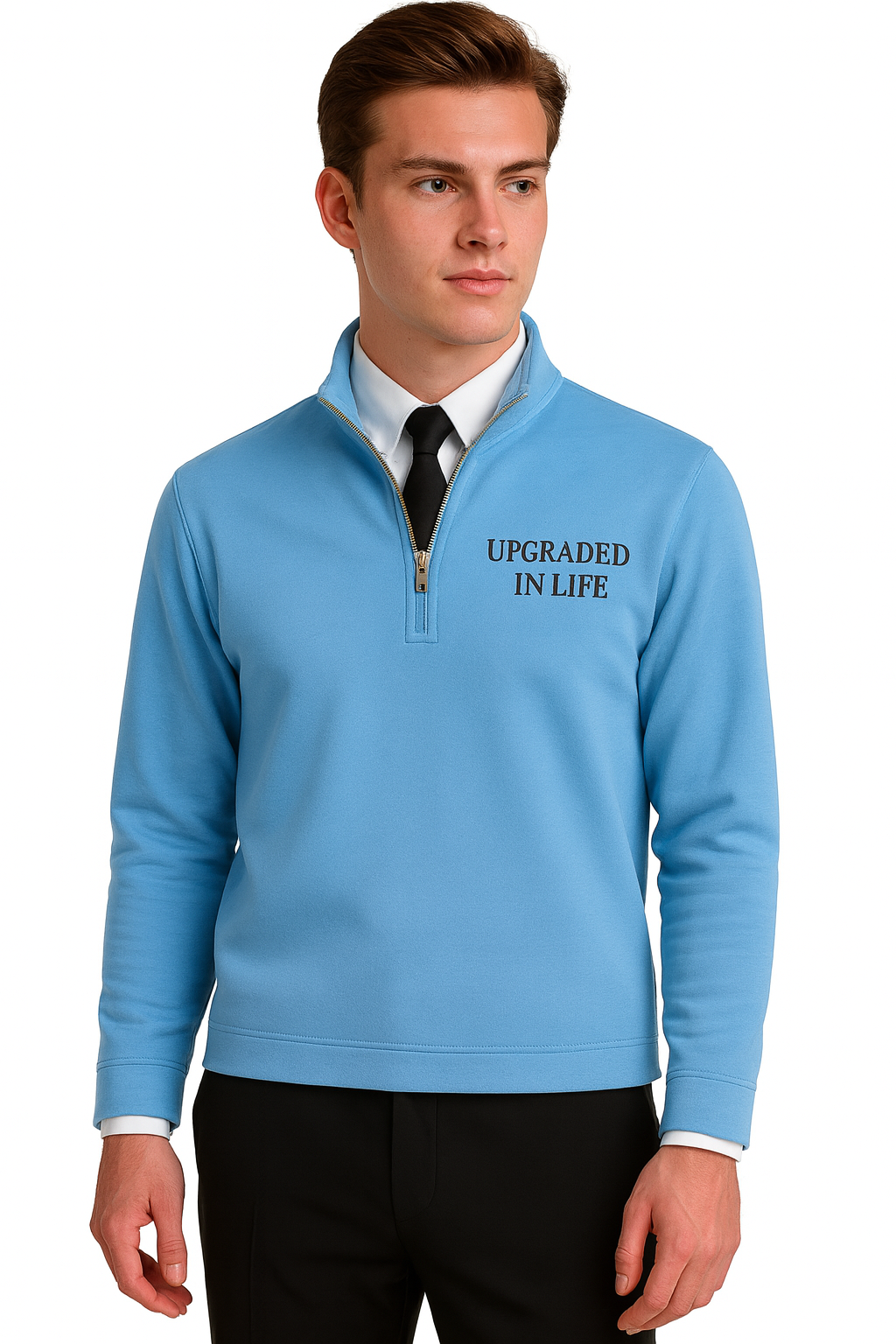 Upgraded in Life Quarter Zipper Pullover