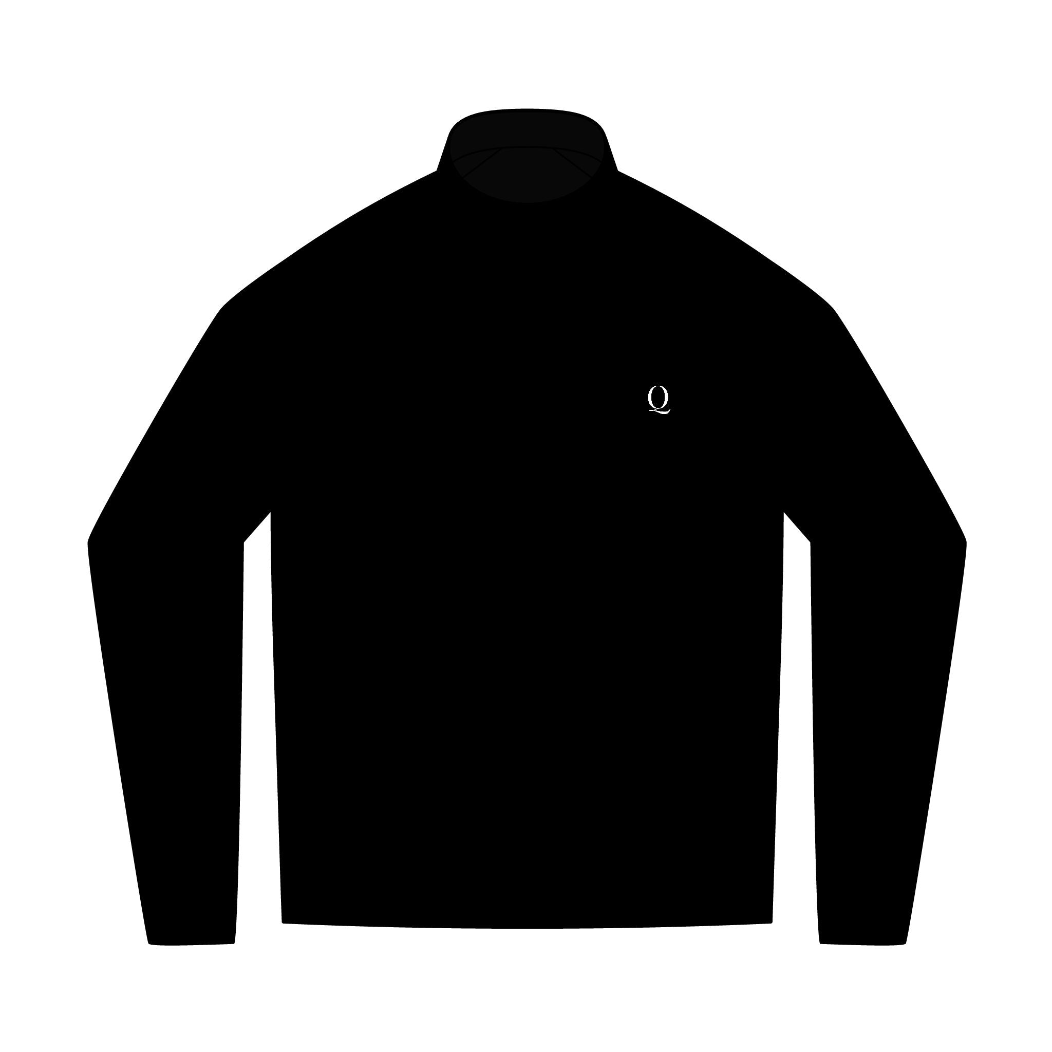 Embroidered Rayon Quarter Zipper Pullover